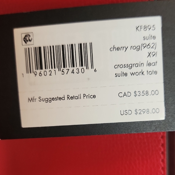 Kate Spade Cherry Red Suite Work Tote - Picture 3 of 10